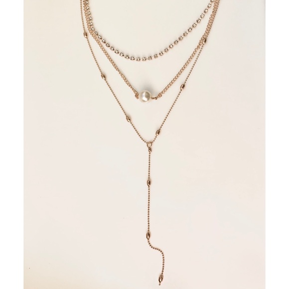 “Seaside Escape” Pearl Bead Layered Boho Necklace - Picture 3 of 7